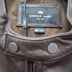 Andrew MARC Leather Jacket for Men In XXL.