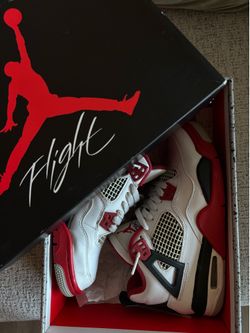 Air Jordan 4 Retro White/ Fire Red