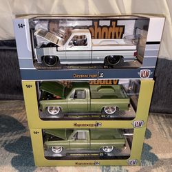M2  1/24 Squarebody Syndicate Greenbean And Fifty Shades Chevrolet Chayenne Super 10   $125 Each