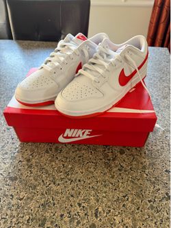 Nike Dunk Low Retro White/Picante Red US Men’s Size 9- Brand New
