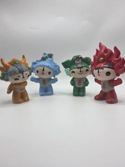 Beijing 2008 Olympics Fuwa Mascot Figures Set of 4