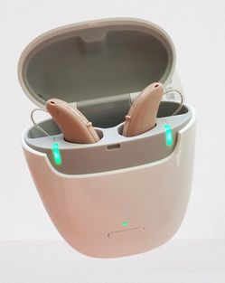 Signia Pure Charge&Go T 3AX Hearing Aids - Complete Set w/ Charger & Case, Great Condition