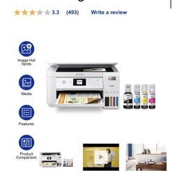 EcoTank ET-2850 Wireless Color All-in-One Cartridge-Free Supertank Printer with Scan, Copy and Auto 2-sided Printing