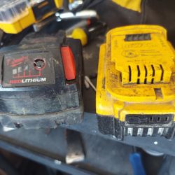 Milwaukee m18 5xc battery and Dewalt 20v 5ah (batteries only) $40 each