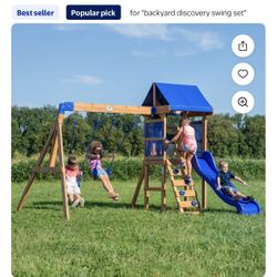 Backyard Discovery Aurora Wooden Cedar Swing Set