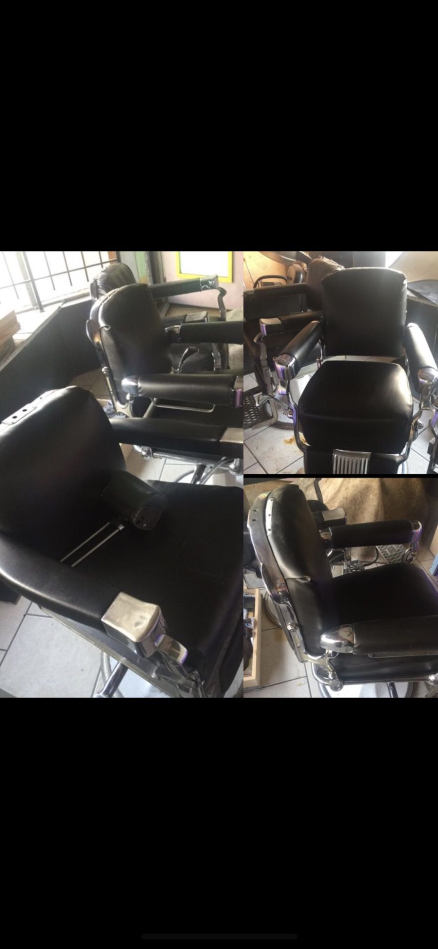 (3) Antique Barber Chairs
