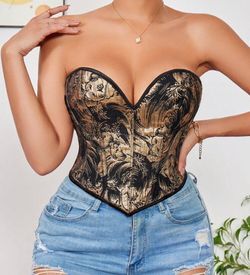 New black and gold corset