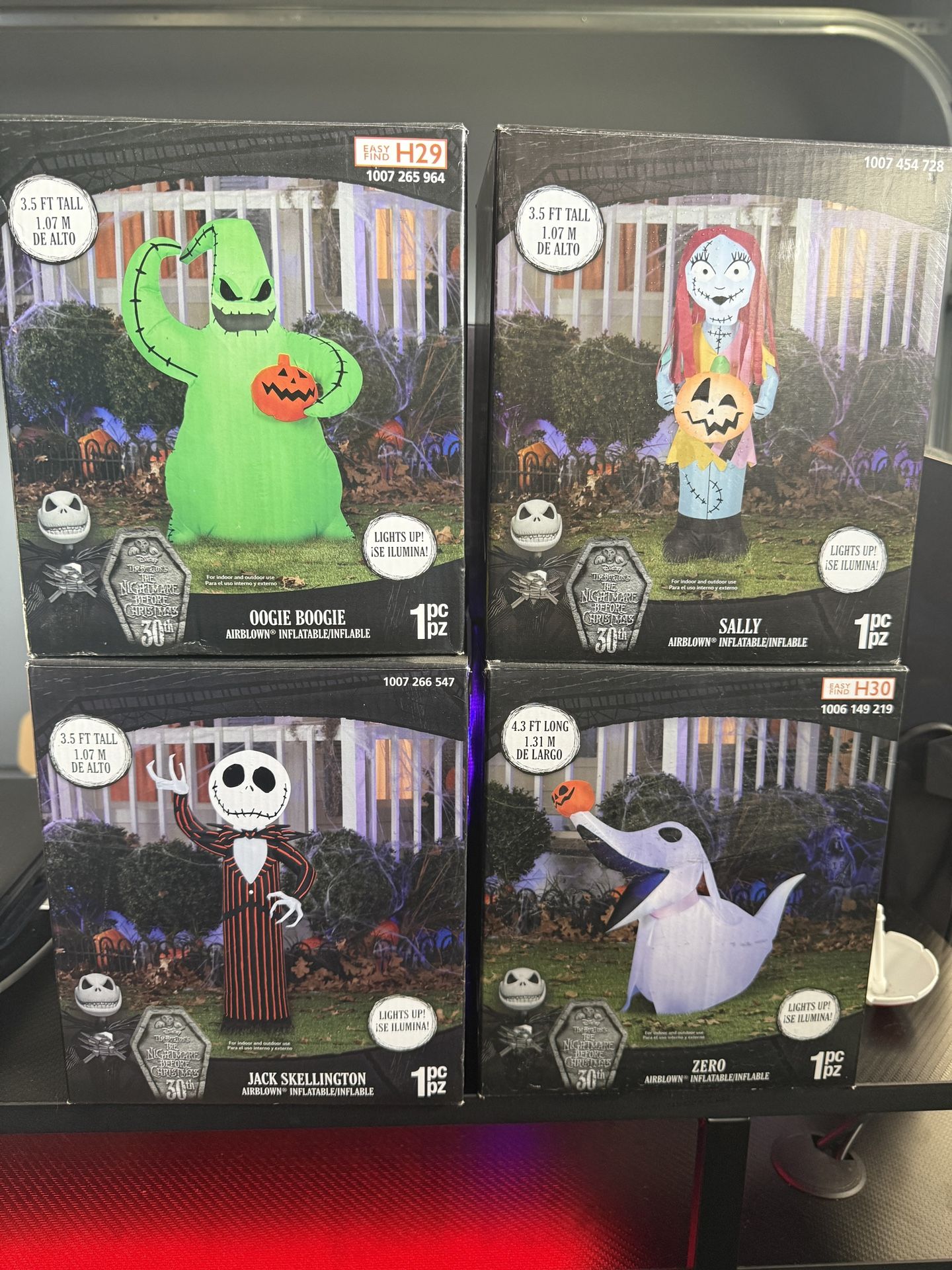 🎃 Disney Nightmare Before Christmas Inflatables – Like New! 👻