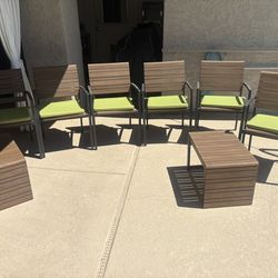 Chair And Side Table Set With Cushions