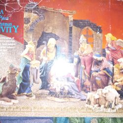 9 Piece Christmas Nativity Spirit Of Christmas Collectors Edition 1999 Addition Still In New Condition 