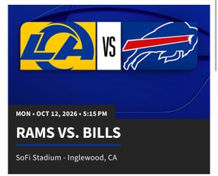 Rams vs bills 4 tickets