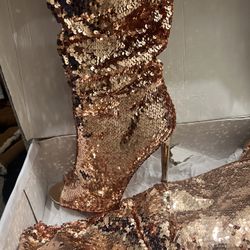 Sequin Boots