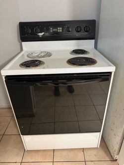 White Electric Coil Range Stove Oven