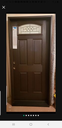 FIBERGLASS OAK DOOR OAK FRAME 36"X81"