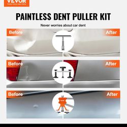 VEVOR 56PCS Car Body Dent Puller With Golden Dent Puller Bridge Lifter Tool Paintless Hail Remover Repair Kit
