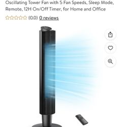 Fan - TaoTronicOscillating 42 inches Tower Fan with 5 Fan Speeds, Sleep Mode, 12H On/Off Timer