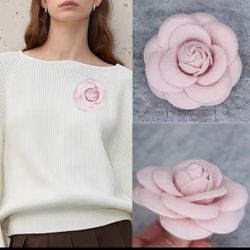   2/38  123 Big Fabric Camellia Brooch Luxury Imitation Wool Pin Brooches for Women Fashion Clothes Corsage Jewelry