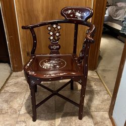 Corner Chair with Mother Of Pearl Inlay
