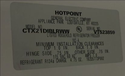 Hot Point Refrigerator – Works Great – $____

Hot Point refrigerator in used condition and working great. Keeps food cold and freezer operates as it