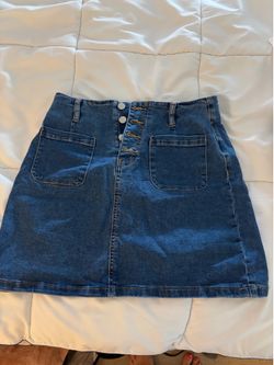 Nordstrom Button Front Denim Skirt