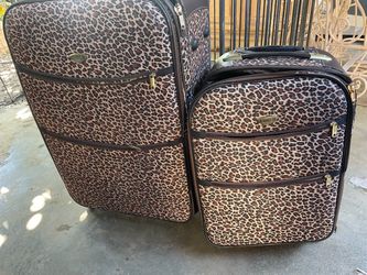 Cheetah suitcases