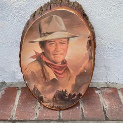 John Wayne Photo On Wood Mount