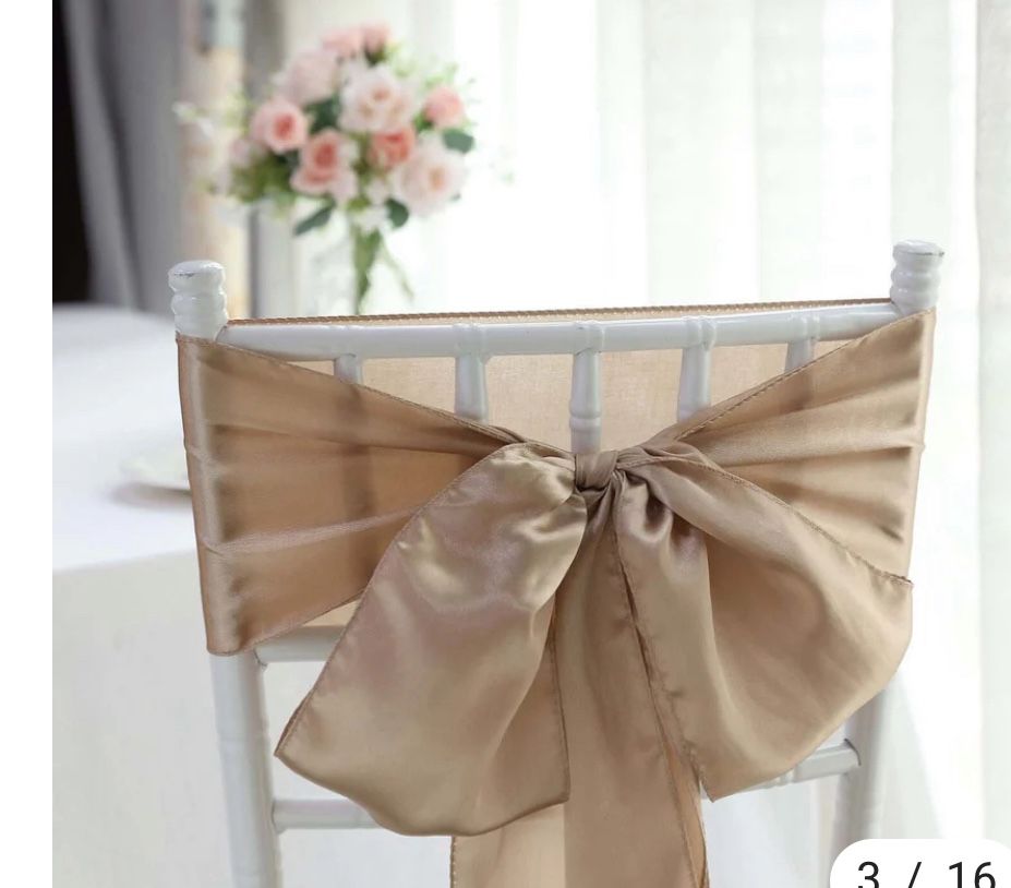 Nude Table Runner And Chair Sashes