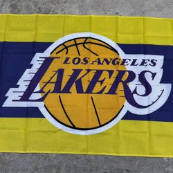 Lakers Ball Logo 3 X 5 Flag 