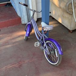 Kids Purple Bike In Good Condition 