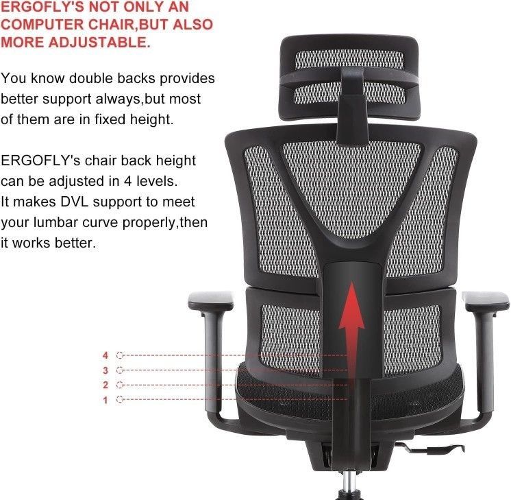ERGOUP Ergonomic Office Chair Computer Desk Chair, Black
