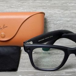 Ray-Ban Meta Wayfarer RW4008 Smart Glasses 53mm Matte Black/Clear