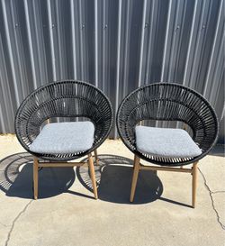 Outdoor Wicker Chair - Set Of 2 - New In Box