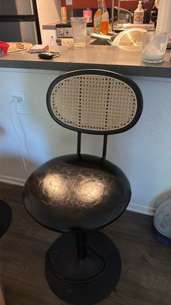 Rattan bar stool chairs