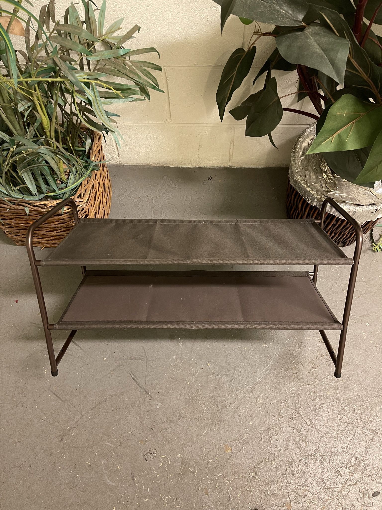 2-Tier BRONZE Shoe Rack - Firm Posted Price UNASSEMBLED. Can also purchase fully-assembled for firm higher price (pls see details herein).