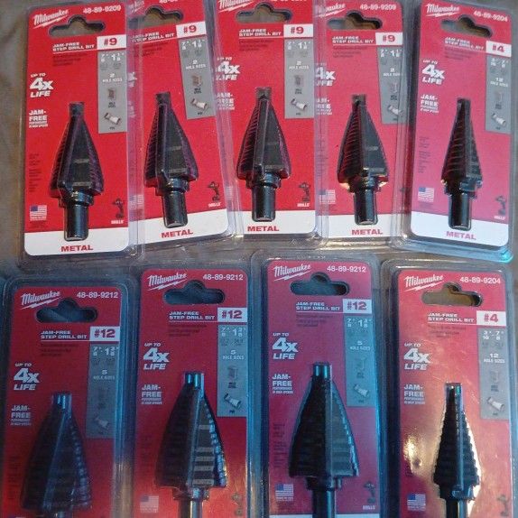 Step Down Bits Or Unibits By Milwaukee