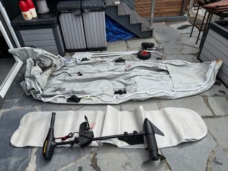 Saturn SK396 KaBoat + Minn Kota 55lb Motor, Battery, Wheels & Accessories