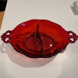 Antique Fostoria Divided Dish Like New 