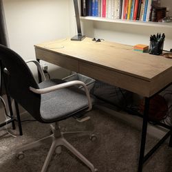 Desk, Chair, & Lamp Combo