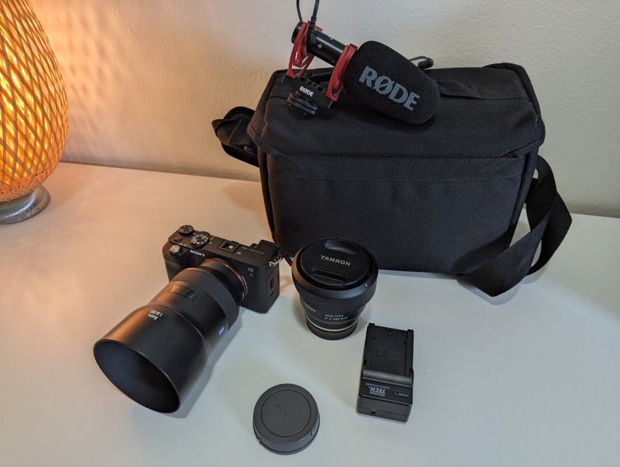 Sony Alpha a7C Mirrorless 24.2MP 4K Digital Camera with Zeiss Batis 85mm f1.8 T* Sonnar Lens Sony andTamron 24mm f/2.8 Di III OSD Wide-Angle Lens