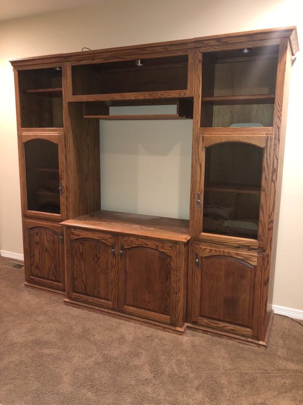 Woodley’s Furniture Solid Wood Entertainment Center for Sale in Fort