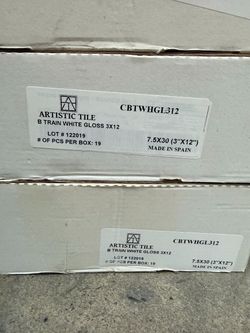 Artistic Tile B Train White Gloss 3x12 – 2 Boxes