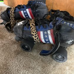 Roller Skates Bont Quad Star Derby Skates With Leash And Zombie Wheels