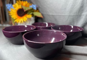 4 Collectible Living Colors Stoneware Bowls EPC