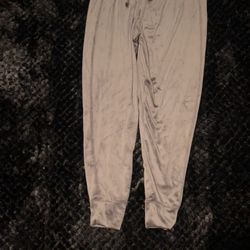Vivre La Vie Velvet Joggers – Gray Velour Lounge Pants (L)