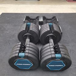 ProForm Adjustable Dumbbells (2x50Lbs) Like NEW for $180 Firm (Walnut 91789)