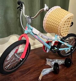 RARELY USED KODA PLUS RETROSPEC  BICYCLE 16”,4-6years with BASKET, SUPPORTING WHEELS (both NEVER USED),KICK STAND brought separate MOVING OUT SALE