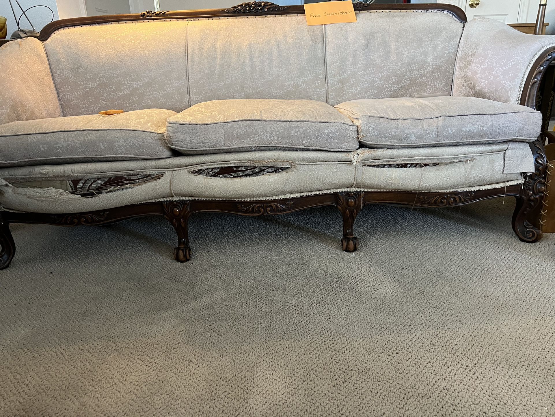 Free Antique Couch And Matching Chair