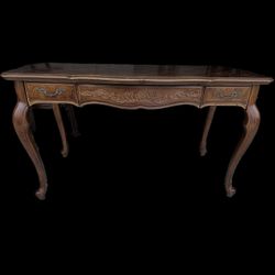 20th Century French Provincial Style Parquetry Top Writing Desk