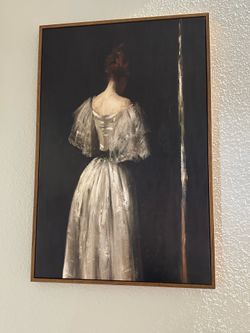 Large canvas portrait picture wood frame edge