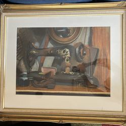 Johan Paul Bjurman (b.1947) Still Life “Old Singer And Antiques”  Wall Art Deco 